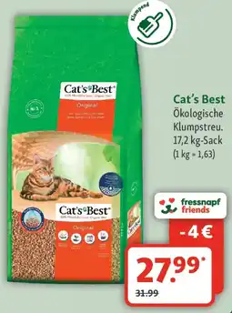 Fressnapf Cat's Best Ökologische Klumpstreu Angebot