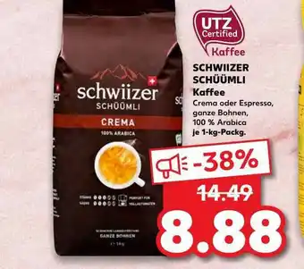 Kaufland Utz Kaffee Schwiizer Schüümli Kaffee Angebot