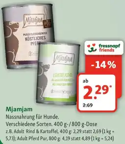 Fressnapf Mjamjam Nassnahrung für Hunde Angebot