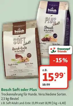Fressnapf Bosch Soft oder Plus Angebot