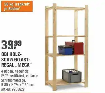 OBI Obi Holz-schwerlast-regal „mega“ Angebot