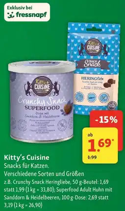 Fressnapf Kitty's Cuisine Snacks für Katzen Angebot