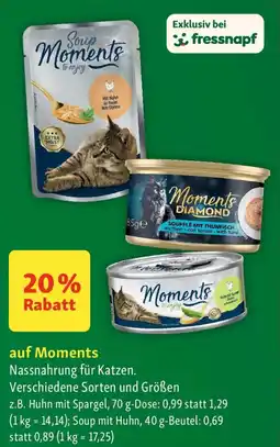 Fressnapf auf Moments Nassnahrung für Katzen Angebot