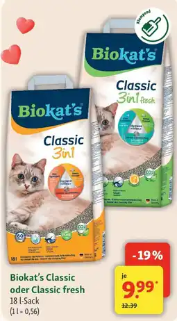 Fressnapf Biokat's Classic oder Classic fresh Angebot