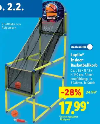 Lidl Lupilu Indoor Basketballkorb Angebot