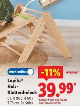 Lidl Lupilu Holz Kletterdreieck Angebot