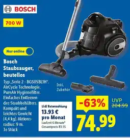 Lidl Bosch Staubsauger, beutellos Angebot
