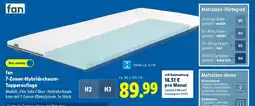 Lidl fan 7-Zonen-Hybridschaum- Topperauflage Angebot
