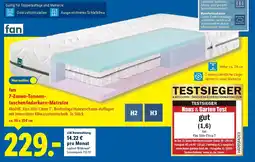 Lidl fan 7-Zonen-Tonnen- taschenfederkern-Matratze Angebot