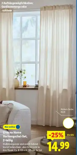 Lidl Livarno Home Vorhangschal-Set, 2-teilig Angebot