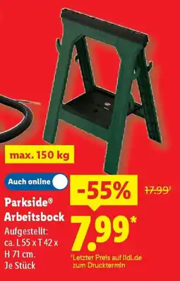 Lidl Parkside Arbeitsbock Angebot