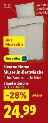Lidl Livarno Home Musselin-Bettwäsche Angebot