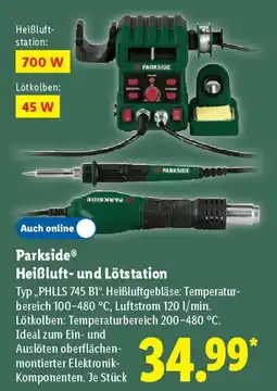 Lidl Parkside Heißluft- und Lötstation Angebot