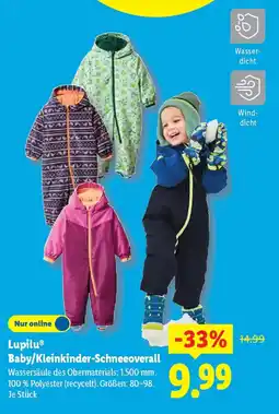 Lidl Lupilu Baby/Kleinkinder-Schneeoverall Angebot