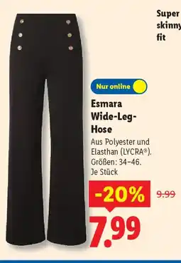 Lidl Esmara Wide-Leg- Hose Angebot