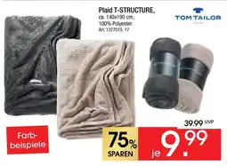 Zurbrüggen Plaid T-STRUCTURE, TOM TAILOR Angebot