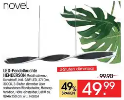 Zurbrüggen novel LED-Pendelleuchte HENDERSON Angebot