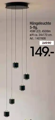 Zurbrüggen Dieter Knoll Hängeleuchte 5-flg. Angebot