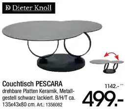 Zurbrüggen Dieter Knoll Couchtisch PESCARA Angebot