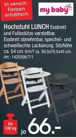 Zurbrüggen my baby Hochstuhl LUNCH Angebot