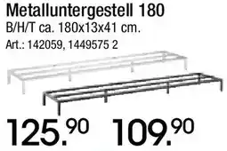 Zurbrüggen Metalluntergestell 180 Angebot