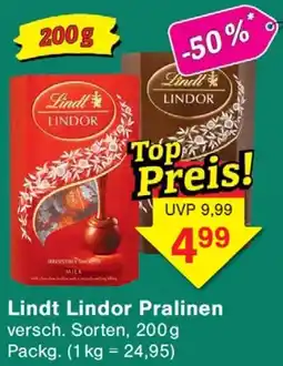 Jawoll Lindt Lindor Pralinen Angebot