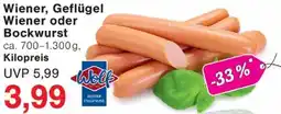 Jawoll Wolf Wiener, Geflügel Wiener oder Bockwurst Angebot