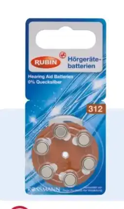 Rossmann Rubin Hörgeräte-Batterien Typ 312 Angebot