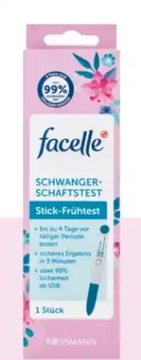 Rossmann Facelle Schwangerschaftstest Stick Frühtest Angebot