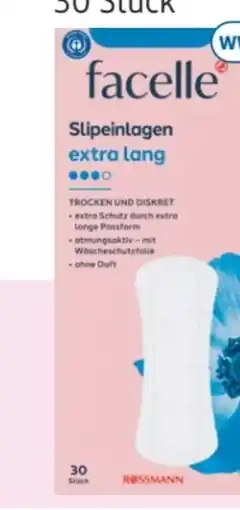Rossmann Facelle Slipeinlagen Extra Lang Angebot