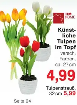 Jawoll TIM HOME Künstliche Tulpen im Topf Angebot