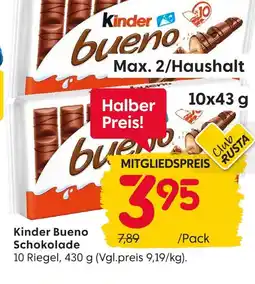 Rusta Kinder bueno schokolade Angebot