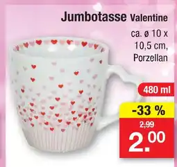 Zimmermann Jumbotasse valentine Angebot