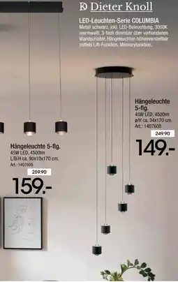 Zurbrüggen Dieter knoll hängeleuchte 5-flg Angebot