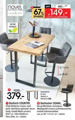 Zurbrüggen Novel oder landscape bartisch country Angebot