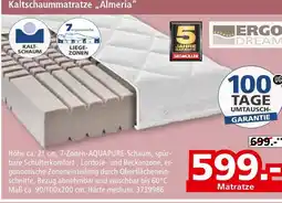 Segmüller Ergo dream kaltschaummatratze almeria Angebot