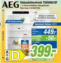 Expert Aeg einbaukühlschrank tsk50881df Angebot