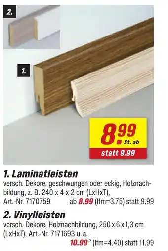 toom Baumarkt Laminatleisten Angebot