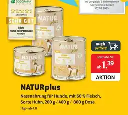 Das Futterhaus Naturplus nassnahrung für hunde Angebot