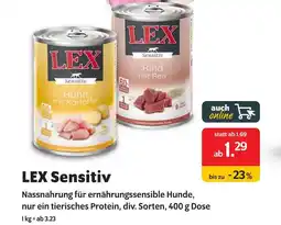 Das Futterhaus Lex nassnahrung für ernährungssensible hunde Angebot