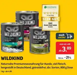 Das Futterhaus Wildkind naturnahe premiumnassnahrung für hunde Angebot