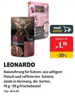 Das Futterhaus Leonardo nassnahrung für katzen Angebot
