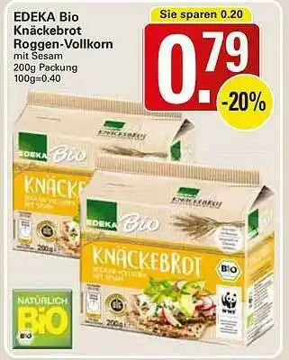 WEZ Edeka Bio Knäckebrot Roggen-vollkorn Angebot