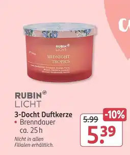 Rossmann Rubin licht midnight tropics 3-docht duftkerze Angebot