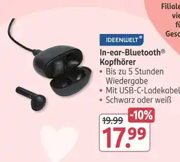 Rossmann Ideenwelt in-ear-bluetooth kopfhörer Angebot