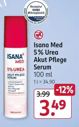 Rossmann Isana med 5% urea akut pflege serum Angebot