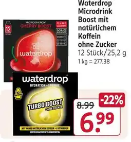 Rossmann Waterdrop microdrink cherry boost mit natürlichem koffein ohne zucker Angebot