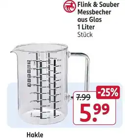 Rossmann Flink & sauber messbecher aus glas Angebot