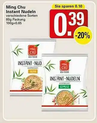 WEZ Ming Chu Instant Nudeln Angebot