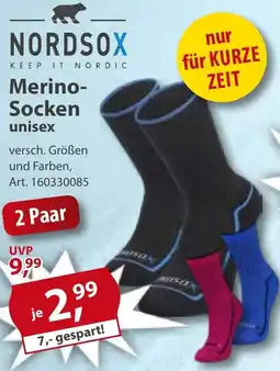 Sonderpreis Baumarkt NORDSOX Merino Socken unisex Angebot